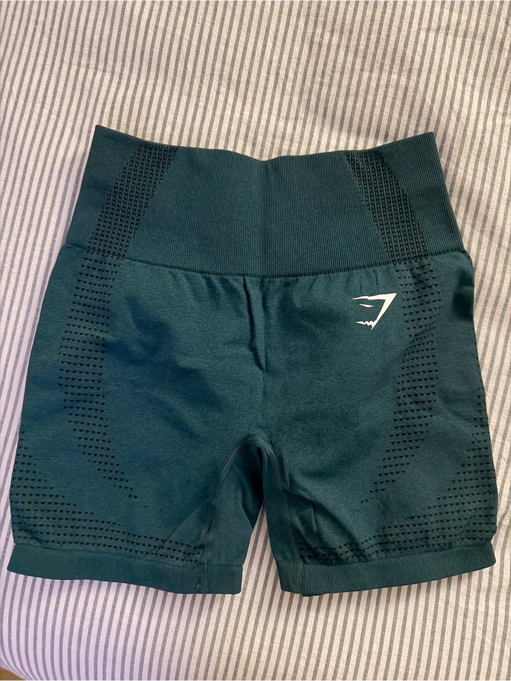 Gymshark Women’s Green High-Waist Bike Shorts